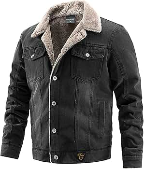 ジャケット・アウター STAMPD FLEECE LINED DENIM JACKET ZYXTIM Men's Lapel Sherpa Fleece Lined Thicken Denim Jacket